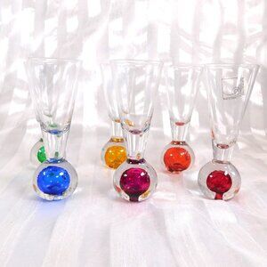 Circleware Lot of Six Mutlicolor Shot Glasses